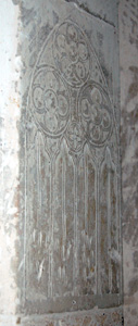 Window graffito on south east crossing column October 2008